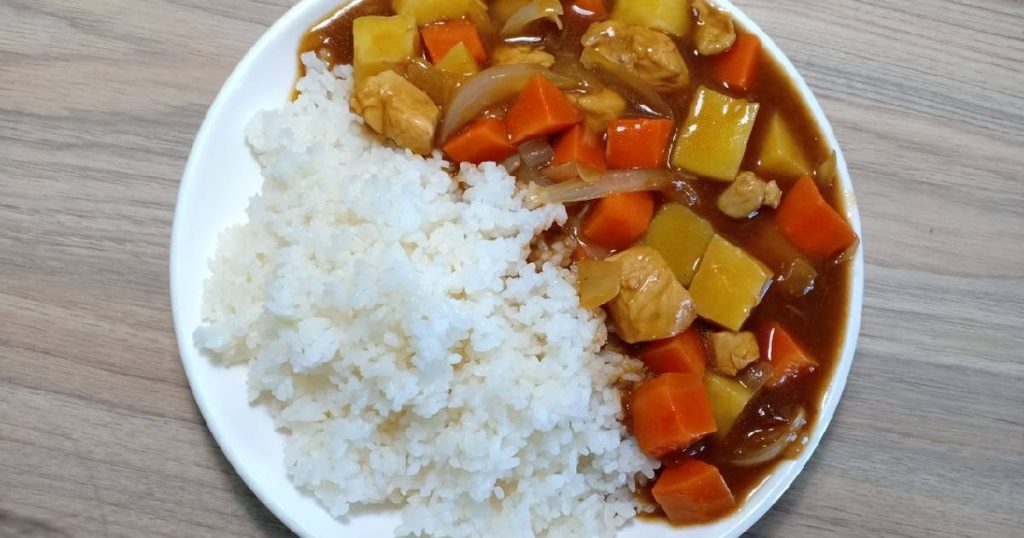 Curry rice plate